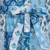 Vestito chemisier lungo con stampa patch a fiori