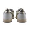 Sneaker in pelle e micro glitter con doppio velcro