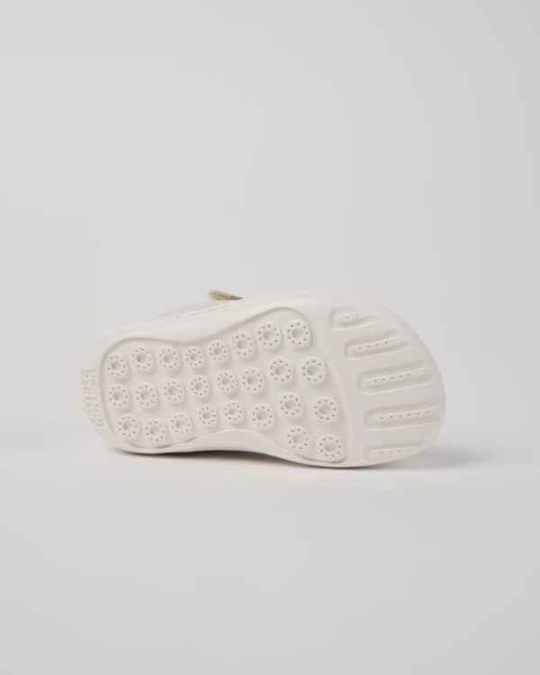 Scarpa due occhi in pelle con fiocchetti e velcro