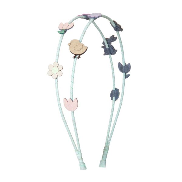 Frontino doppio con pulcini e fiori