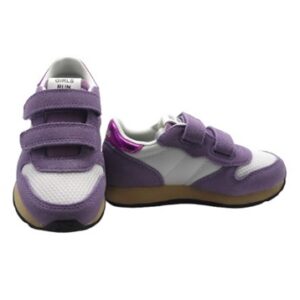 Sneaker ginnica in pelle con doppio velcro