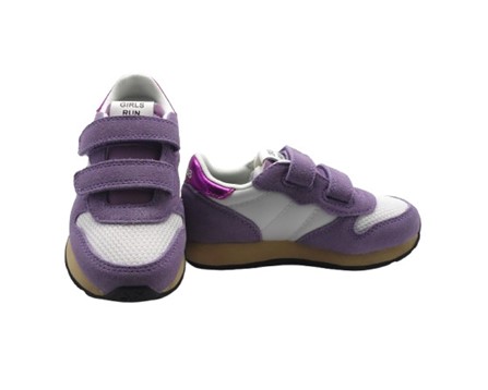 Sneaker ginnica in pelle con doppio velcro