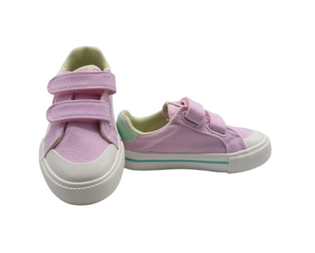 Sneaker con riporti a contrasto e doppio velcro