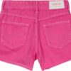 Short in denim con taschine a toppa