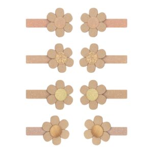 Pacchetto 8 fermagli fiorellini
