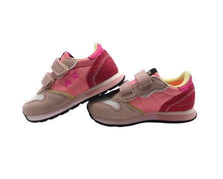 Sneaker ginnica in pelle con doppio velcro