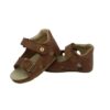 Sandalo primo passo in pelle con velcro e fibbia