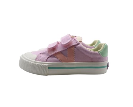 Sneaker con riporti a contrasto e doppio velcro
