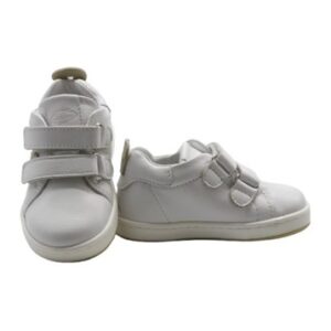 Sneaker primo passo in pelle con doppio velcro