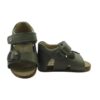 Sandalo primo passo in pelle con velcro e fibbia