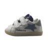 Sneaker primo passo in pelle con doppio velcro