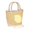 Borsa in paglia con limone e tracolla
