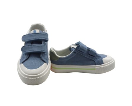 Sneaker con riporti a contrasto e doppio velcro