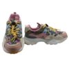 Sneaker in ecopelle e tessuto tecnico con lacci a coulisse
