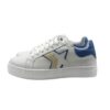 Sneaker in pelle con lacci e zip