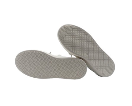 Sneaker in pelle con lacci, zip e applicazione fiocco strass