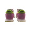 Sneaker ginnica in pelle con riporti a contrasto con velcro