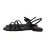 Sandalo con strass tubolare e fibbia