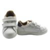 Sneaker in ecopelle con doppio velcro