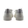Sneaker in pelle con lacci, zip e applicazione fiocco strass