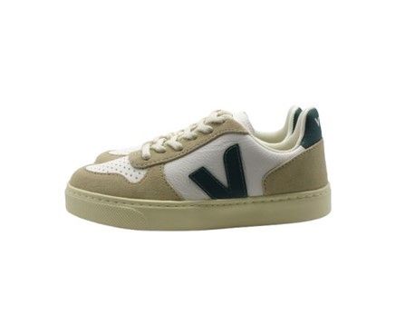 Sneaker in pelle e camoscio con lacci