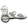 Sandalo in pelle con fiocco strass