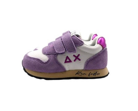 Sneaker ginnica in pelle con doppio velcro
