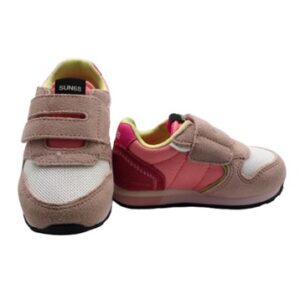 Sneaker ginnica in pelle con doppio velcro