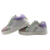 Sneaker primo passo in pelle con lacci e zip