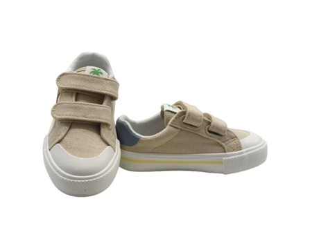 Sneaker con riporti a contrasto e doppio velcro