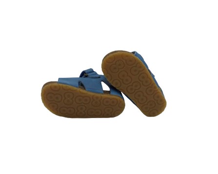 Sandalo primo passo in pelle con velcro e fibbia