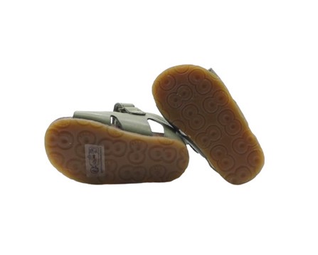 Sandalo primo passo in pelle con velcro e fibbia
