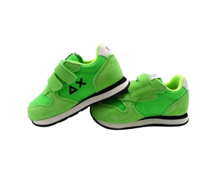 Sneaker ginnica in pelle con doppio velcro