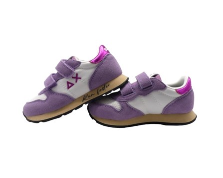 Sneaker ginnica in pelle con doppio velcro