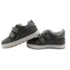 Sneaker primo passo in tela e pelle con doppio velcro