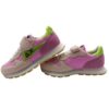 Sneaker ginnica in pelle con riporti a contrasto con velcro
