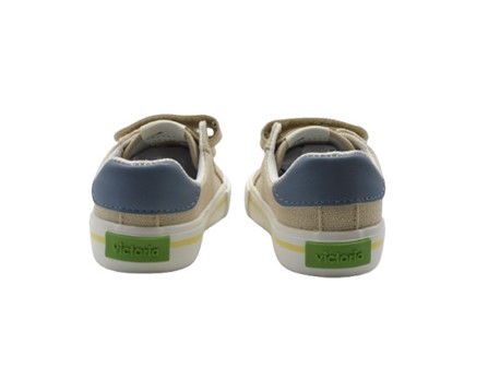 Sneaker con riporti a contrasto e doppio velcro