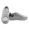 Sneaker in pelle con lacci e zip
