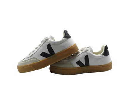 Sneaker in tela e camoscio con lacci elastici