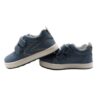 Sneaker primo passo in tela e pelle con doppio velcro