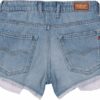 Short in denim con taschine a righe