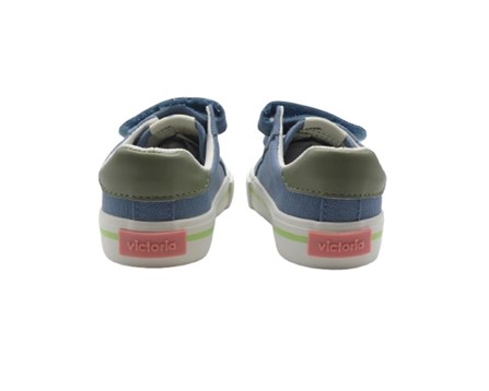 Sneaker con riporti a contrasto e doppio velcro