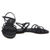 Sandalo con strass tubolare e fibbia