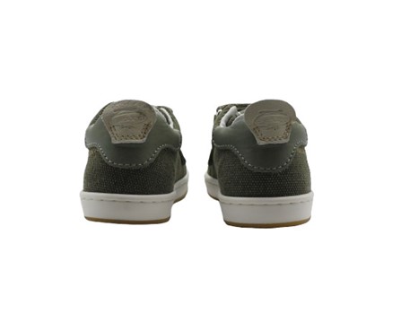 Sneaker primo passo in tela e pelle con doppio velcro