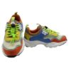 Sneaker in ecopelle e tessuto tecnico con lacci a coulisse