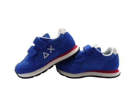 Sneaker ginnica in pelle con doppio velcro