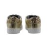 Sneaker bassa in pelle laminata con lacci