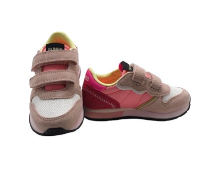 Sneaker ginnica in pelle con doppio velcro