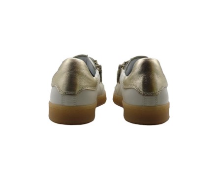 Sneaker in pelle e camoscio con lacci e zip