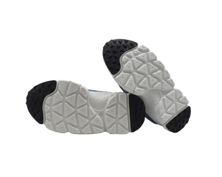 Sneaker in ecopelle e tessuto tecnico con lacci a coulisse